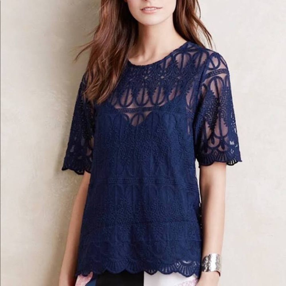 Anthropologie En Elle Lace Top